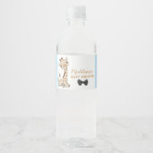 かわいいキリン赤ちゃんシャワー誕生日 ペットボトルラベル (正面)