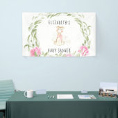 かわいいキリン金箔グリッターベビーガールシャワー 横断幕 (トレードショー)