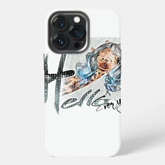かわいいキリン面白いiPhone / iPadケース iPhoneケース (裏面)
