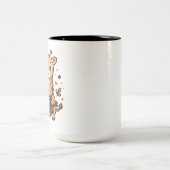 かわいいキリン2トーン コーヒーマグ ツートーンマグカップ (中央)