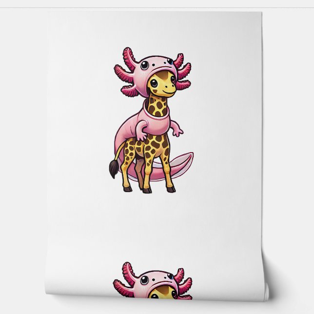 かわいいキリン・アクソロトルの衣装 壁紙 (ほどく)