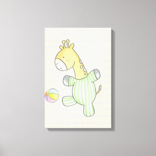 かわいいキリン キャンバスプリント (正面)