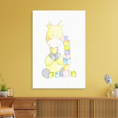 かわいいキリン キャンバスプリント (インサイチュ (リビング))