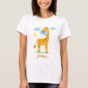 かわいいキリン、キリン恋人への贈り物 Tシャツ