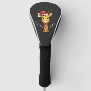 かわいいキリン クリスマス ライト サンタ ハット クリスマス パジャマ ゴルフヘッドカバー