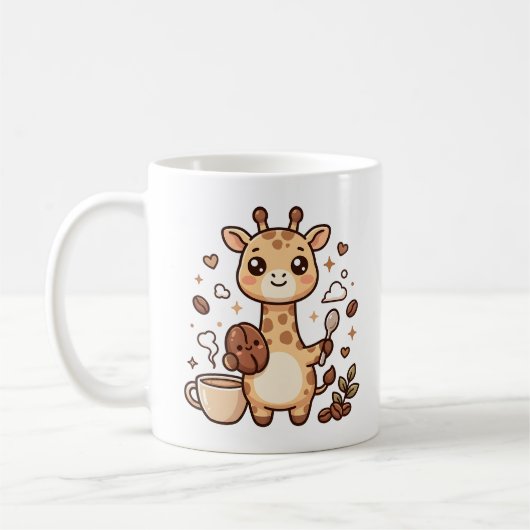 かわいいキリン コーヒーマグ カワイイアート コーヒーマグカップ (左)