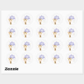 かわいいキリン サファリ 動物 子供 誕生日 ラウンドシール (シート)