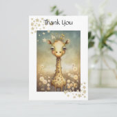 かわいいキリン サンキューカード (スタンド正面)