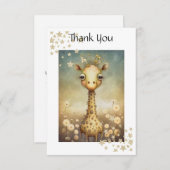 かわいいキリン サンキューカード (正面/裏面)