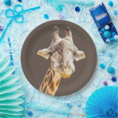 かわいいキリン・ジャングル動物写真 ペーパープレート (パーティー)