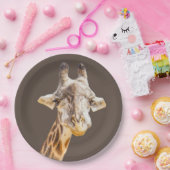 かわいいキリン・ジャングル動物写真 ペーパープレート (パーティー)