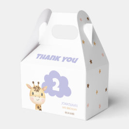 かわいいキリン ジュングル サファリ 動物 誕生日 フェイバーボックス