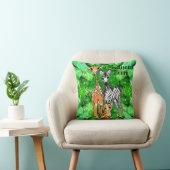 かわいいキリン・ゼブラトラ・ジャングルの友人 クッション (椅子)