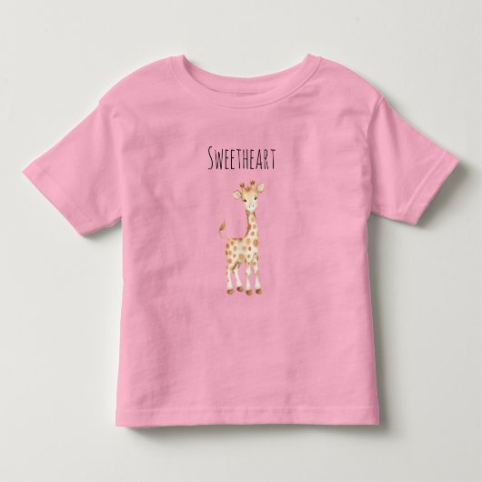 かわいいキリン トドラーTシャツ (正面)