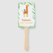 かわいいキリン&バードベビーシャワー ハンドファン (裏面)