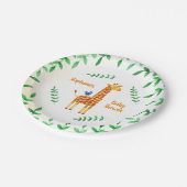 かわいいキリン&バードベビーシャワー ペーパープレート (アングル)