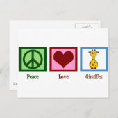 かわいいキリン ポストカード (正面/裏面)