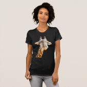 かわいいキリン モダン おもしろい 野生動物 Tシャツ (正面フル)