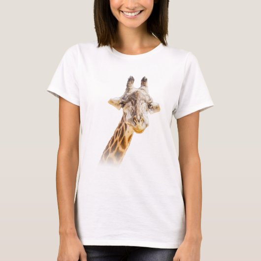 かわいいキリン モダン アニマル Tシャツ (正面)