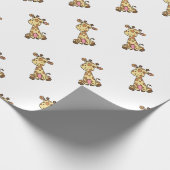 かわいいキリン ラッピングペーパー (角)