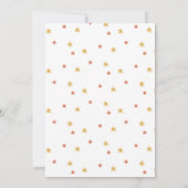 かわいいキリン。動物園おもしろいのサファリ動物の赤ちゃん 招待状 (裏面)