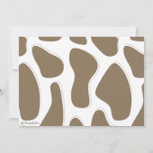 かわいいキリン 幼児向け サンキューカード (裏面)