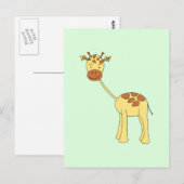かわいいキリン。漫画。 ポストカード (正面/裏面)