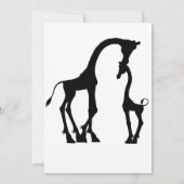 かわいいキリン 男女兼用ベビーシャワー招待状 招待状 (裏面)