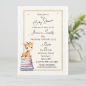 かわいいキリン 赤ちゃん歓迎会の招待状 招待状 (スタンド正面)