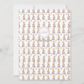 かわいいキリン 赤ちゃん歓迎会 招待状 (裏面)