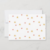 かわいいキリン。面白い動物サファリの子供の誕生日 サンキューカード (裏面)