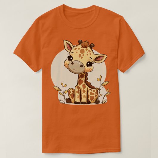 かわいいキリン Tシャツ (デザイン正面)