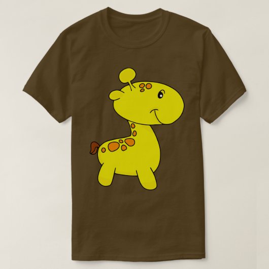 かわいいキリン Tシャツ (デザイン正面)