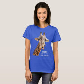 かわいいキリンSMILEモダンな面白い名言 Tシャツ (正面フル)