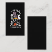 かわいいキルターの猫オーナーキルティング猫好き 名刺 (正面/裏面)