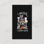 かわいいキルターの猫オーナーキルティング猫好き 名刺 (正面)