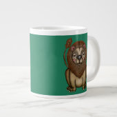 かわいいキング・オブ・ザ・ベーストーズ・ライオン ジャンボコーヒーマグカップ (正面右)