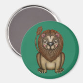 かわいいキング・オブ・ザ・ベーストーズ・ライオン マグネット (正面/裏面)