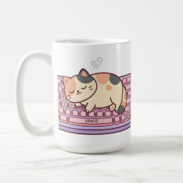 かわいいキーボードゲーマー猫マグ コーヒーマグカップ