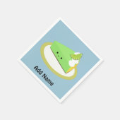 かわいいキー ライム パイ スタンダードカクテルナプキン (角)