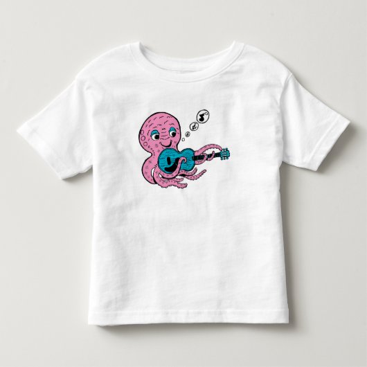 かわいいギタリストたこ トドラーTシャツ (正面)