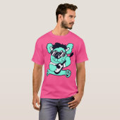 かわいいギターを弾くテディベア Tシャツ (正面フル)