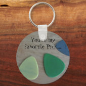 かわいいギターピックとことわざ キーホルダー (正面)