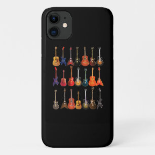 かわいいギターロックアンドロールミュージカル楽器ギフト iPhone 11 ケース