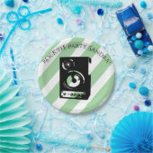 かわいいギターロックアンドロールミュージカル楽器 ペーパープレート (パーティー)