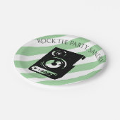 かわいいギターロックアンドロールミュージカル楽器 ペーパープレート (アングル)