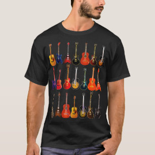 かわいいギターロックNロールミュージカル楽器ギフト Tシャツ