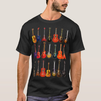 かわいいギターロックNロールミュージカル楽器ギフト Tシャツ