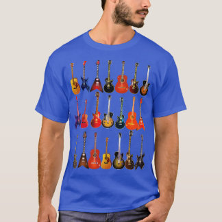 かわいいギターロックNロールミュージカル楽器ギフト Tシャツ