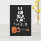 かわいいギター奏者カード　音楽愛好家　ギタリスト カード (黄色い花)